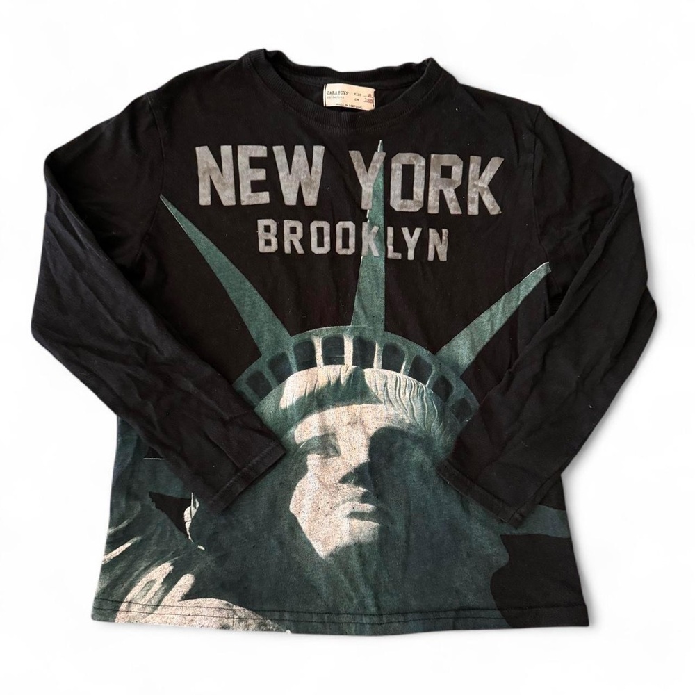 Vintage Black Zara Boys Premium
Classic New York Long Sleeve Shirt